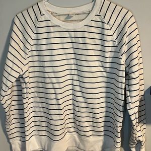 White and black striped long sleeve